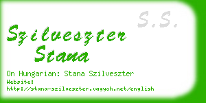szilveszter stana business card
